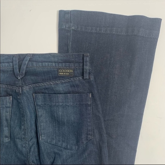NWT Goldsign Dark Blue Wash Mid-Rise Bootcut Jeans - Picture 6 of 14